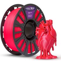 Filamento PLA Vermelho Velvet Premium 1Kg, Com Efeito Fosco, 1,75mm, Para Impressora 3D - Voolt3D Oficial Filamento PLA Vermelho Velvet Premium 1Kg, Com Efeito Fosco, 1,75mm, Para Impressora 3D - Voolt3D Oficial