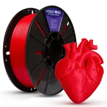 Filamento PLA Vermelho Velvet Premium 1Kg, Com Efeito Fosco, 1,75mm, Para Impressora 3D - Voolt3D Oficial