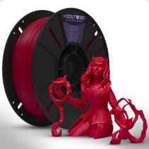 Filamento PLA Vermelho Velvet Premium 1Kg, Com Efeito Fosco, 1,75mm, Para Impressora 3D - Voolt3D Oficial