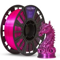 Filamento Pla Vsilk 1kg Duo Color Shadow Rosa Preto Filamento Pla Vsilk 1kg Duo Color Shadow Rosa Preto