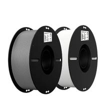 Filamentos 1,75mm Ender-PLA, Kit com 2kg - Cinza + Branco, para Impressora 3D, 3301010365 Filamentos 1,75mm Ender-PLA, Kit com 2kg - Cinza + Branco, para Impressora 3D, 3301010365