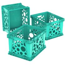 File Crate Storex Premium Letter Legal Document Teal, pacote com 3