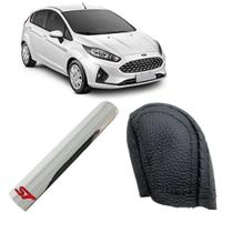 Filete Cromado Alavanca Freio Auxiliar E Capa Couro Câmbio Automático E Manual Ka 2016 á 2021 Filete Cromado Alavanca Freio Auxiliar E Capa Couro Câmbio Automático E Manual Ka 2016 á 2021