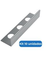 Filete Metálico Soleira Perfil L Em Aço Inox 1 M Kit 10 Unidades