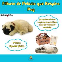 Filhote de Pelúcia Cachorro Pug que Respira - Perfect Petzzz