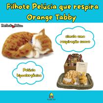 Filhote de Pelúcia Gato Laranja que Respira - Perfect Petzzz