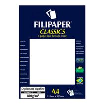 Filipaper Diplomata 180g 50 folhas branco A4
