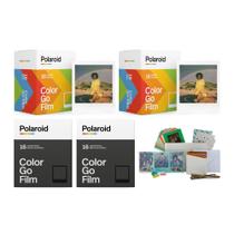 Film Polaroid Originals Go Color Classic, pacote com 2 unidades e 2 unidades pretas