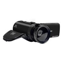 Filmadora com microfone e zoom 16x, estilo webcam
