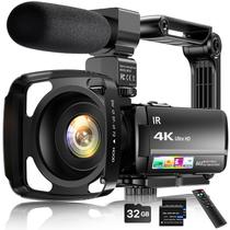 Filmadora de Vídeo 4K 64MP para Vlog YouTube com Visão Noturna Filmadora de Vídeo 4K 64MP para Vlog YouTube com Visão Noturna