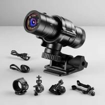 Filmadora E Gravadora Esportiva Para Capacete Moto Bike Preto