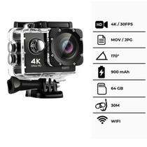 Filmadora Esportiva 4K à Prova dÁgua com Conectividade Wi-Fi