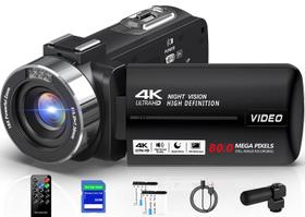 Filmadora Peryoua 4K 80MP Zoom Digital 18X Visão Noturna Filmadora Peryoua 4K 80MP Zoom Digital 18X Visão Noturna