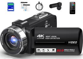 Filmadora Peryoua 4K HD 80MP Visão Noturna Zoom 18x Filmadora Peryoua 4K HD 80MP Visão Noturna Zoom 18x
