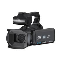 Filmadora Profissional 6K 60FPS 64MP Webcam WiFi Com Zoom 18X Gravador Para YouTube E Vlog