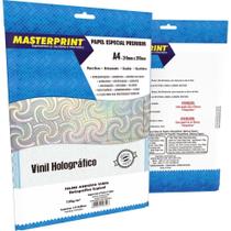 Filme Adesivo INKJET A4 135G Holográfico Espiral (pacote com 10 Folhas)