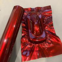Filme De Envoltório De Vinil Metálico Vermelho Sangue De Dragão Super Brilhante DIY Adesivos De