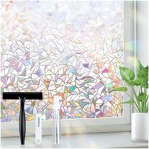 Filme de janela rabbitgoo Stained Glass Rainbow 3D Prism 45x300cm