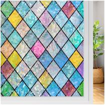 Filme de janela rabbitgoo Stained Glass Rainbow 45x300cm Filme de janela rabbitgoo Stained Glass Rainbow 45x300cm