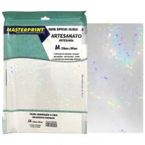 Filme de Laminação a Frio Holográfico Cacos de Vidro Diamante Masterprint 160g A4 À Prova d'Água com 10 Folhas Filme de Laminação a Frio Holográfico Cacos de Vidro Diamante Masterprint 160g A4 À Prova d'Água com 10 Folhas
