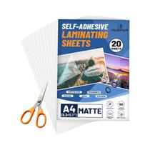 Filme De Laminação Autoadesivo A4 Fosco Transparente 20 Folhas Proteção À Prova d'Água Para