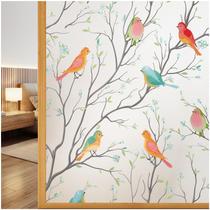 Filme de privacidade para janelas Coavas Decorative Bird Vitral