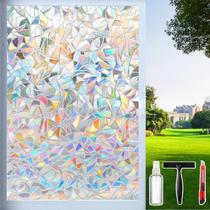Filme de privacidade para janelas Dwersty Rainbow 60cm x 200cm Stained Glass Filme de privacidade para janelas Dwersty Rainbow 60cm x 200cm Stained Glass