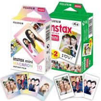 Filme Fuji Instax Mini 20 Fotos + 10 Fotos Macaron Para Mini 11 e Mini 12