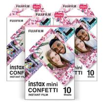 Filme Fujifilm Instax Mini Confetti - Pacote com 3 (10 Exposições Cada)