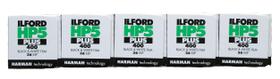 Filme Ilford HP5+ 35mm, 36 exposições, 5 rolos preto e branco