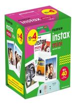 Filme Instantâneo Colorido para Câmera Instax Mini Kit com 40 Fotos 54x86 mm