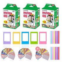 Filme instantâneo Fujifilm Instax Mini 60 folhas, molduras e adesivos