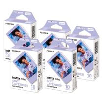 Filme Instantâneo Fujifilm INSTAX MINI Lavanda Suave Pacote com 5 Unidades
