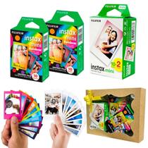 Filme Instax Mini 20 Fotos + 20 Fotos Rainbow Com Caixa De Presente