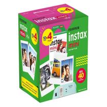 Filme Instax Mini Fujifilm kit Com 40 Fotos 54x86mm