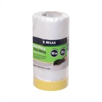 Filme mascaramento c fita crepe 90cmx20m atlas Filme mascaramento c fita crepe 90cmx20m atlas