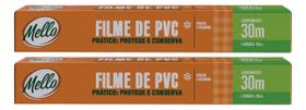 Filme Mello Pvc 28cm Com 30 Metros Pacote Com 2 Unidades
