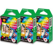 Filme Papel Fotográfico Polaroid Fujifilm Instax Mini Rainbow 30 Fotos 54x86mm P/ Câmera Instax Mini 7, 8, 9, 11, LiPlay
