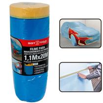 Filme para mascaramento eletrostático com fita resistente a 120C 1,1 x 20m Filme para mascaramento eletrostático com fita resistente a 120C 1,1 x 20m