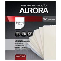 Filme Para Plastificação Aurora Rg 80X110X0,05Mm -125 Micras