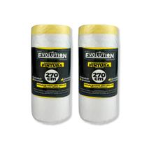 Filme Plástico De Proteção Para Pintura Com Rolo 2,70m X 20m Protege Fácil Cobertura Ampla Para Pisos Móveis E Superfícies Em Reformas E Obras Filme Plástico De Proteção Para Pintura Com Rolo 2,70m X 20m Protege Fácil Cobertura Ampla Para Pisos Móveis E Superfícies Em Reformas E Obras