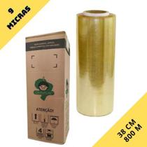 Filme Plástico PVC 38cm x 800metros esticável transparente uso profissional GUARUFILME