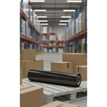 Filme Stretch Preto 50cm 3kg Alta Resistência P/ Proteção