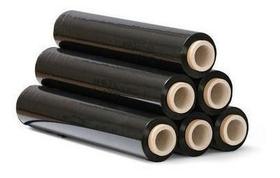 Filme Stretch Virgem Preto Esticável Virgem Não Reciclado