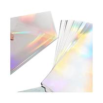 Filme Vinílico Holográfico Transparente Laminado 50 Folhas A4 8.3x11.7 Polegadas Adesivo Para