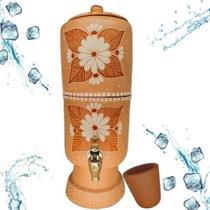 Filtrador De Água Decorado Com Copo Torneira Vela Bebedouro