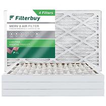 Filtragem 16x30x2 Filtro de ar MERV 8 Defesa de Poeira (4-Pack), Substituição de filtros de ar do forno HVAC AC (Tamanho real: 15,75 x 29,75 x 1,75 polegadas)