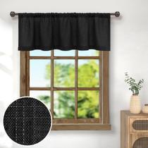 Filtragem de luz Valance Pitalk Black Linen 46x45cm para cozinha Filtragem de luz Valance Pitalk Black Linen 46x45cm para cozinha