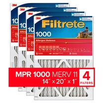 Filtrete 14x20x1, Filtro de Ar do Forno AC, MPR 1000, Micro Alergénico Defesa, 4-Pack (dimensões exatas 13.81 x 19,81 x 0,81)