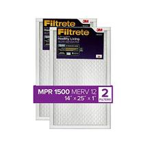 Filtrete 14x25x1, Filtro de Ar do Forno AC, MPR 1500, Healthy Living Ultra Allergen, 2-Pack (dimensões exatas 13.81 x 24,81 x 0,78)